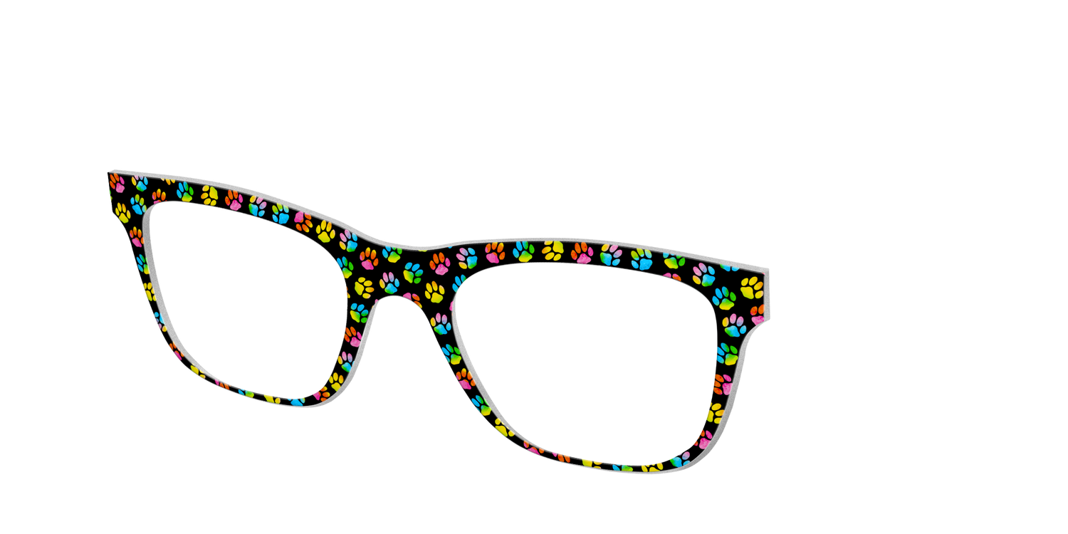 The Rainbow Paw Print - Angle Top Image - Pair Eyewear