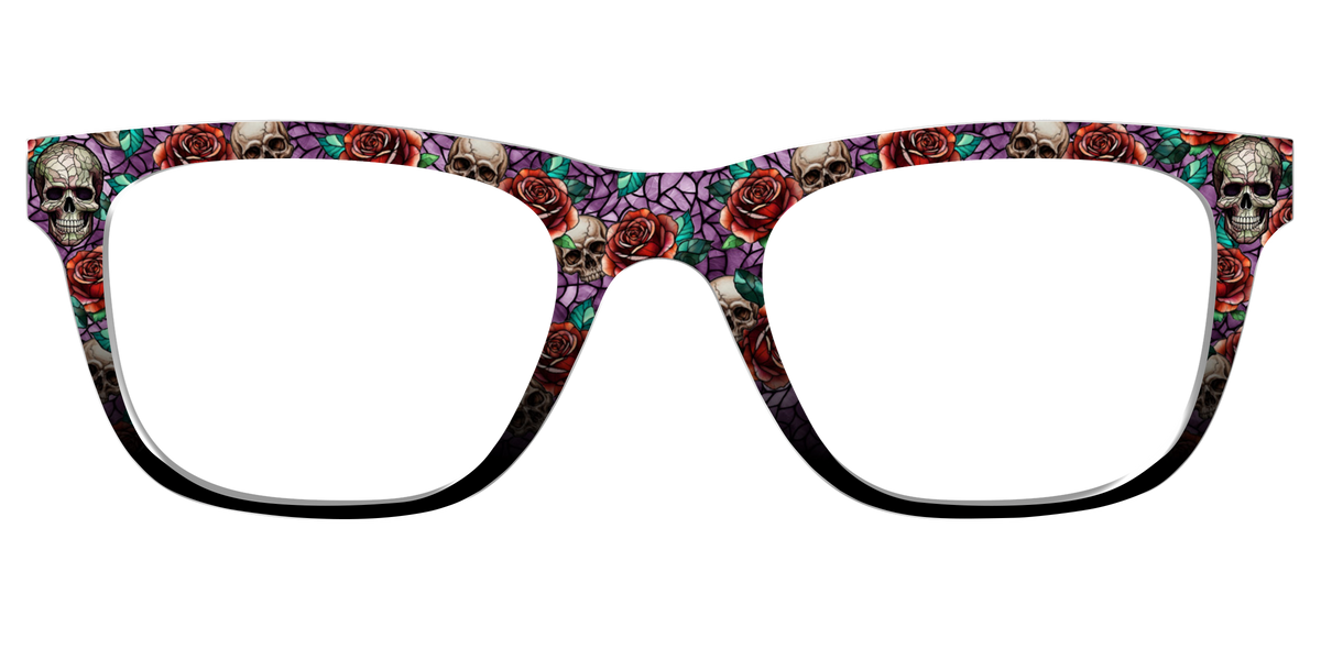 The Skull & Thorn Stained Glass - Front Top Image - Pair Eyewear