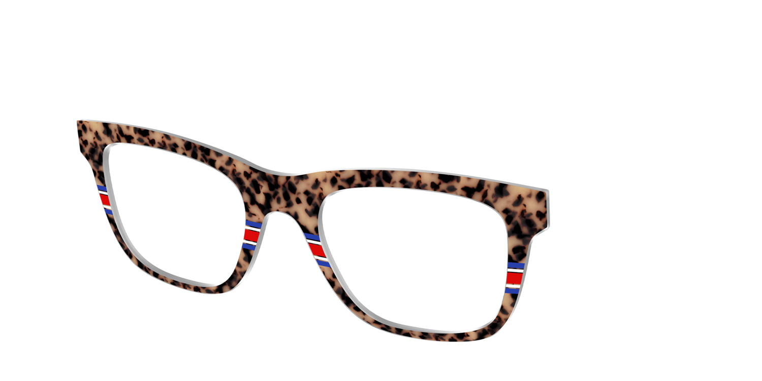 The Spirit Stripe Tortoise - Angle Top Image - Pair Eyewear