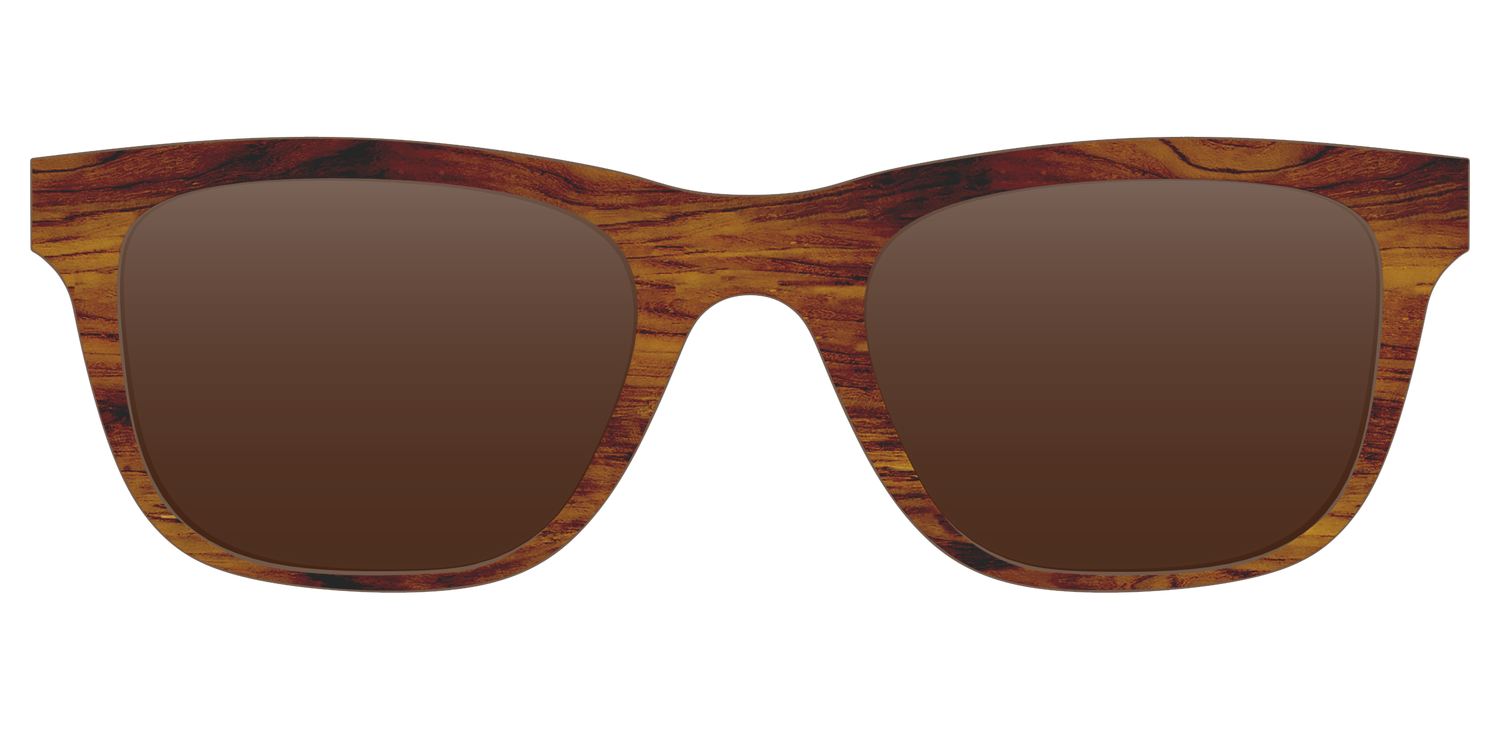 The Polarized Woodgrain Sun Top - Front Top Image - Pair Eyewear