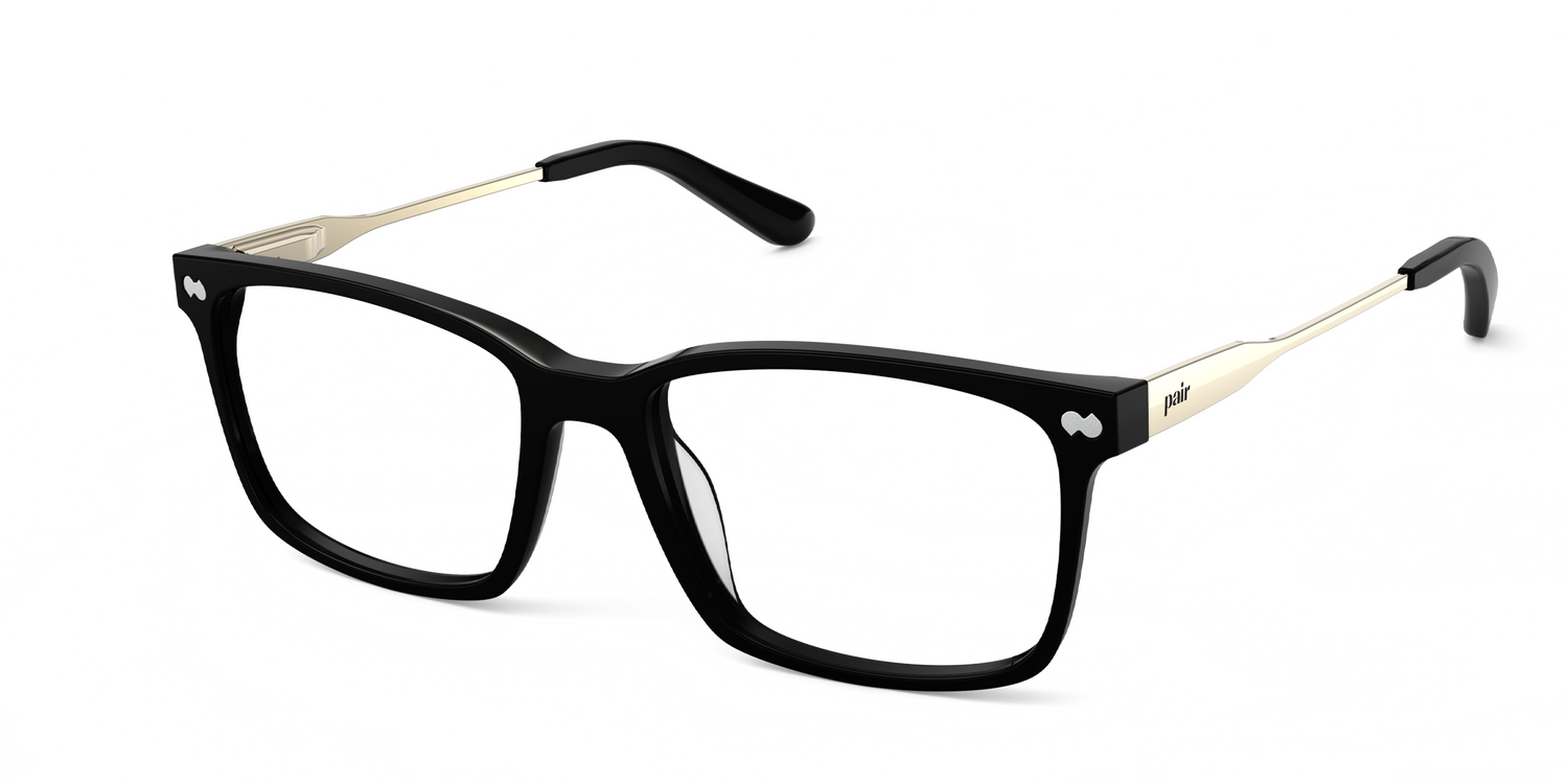 The Kirby - Black Acetate Gold Metal - Carousel1 - Pair Eyewear