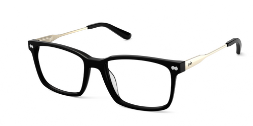 The Kirby - Black Acetate Gold Metal - Pair Eyewear