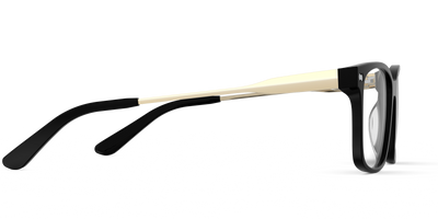 The Kirby - Black Acetate Gold Metal - Thumbnail3 - Pair Eyewear