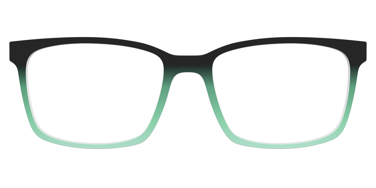 The Black to Spearmint Gradient - Lifestyle Kirby Top Image - Pair Eyewear