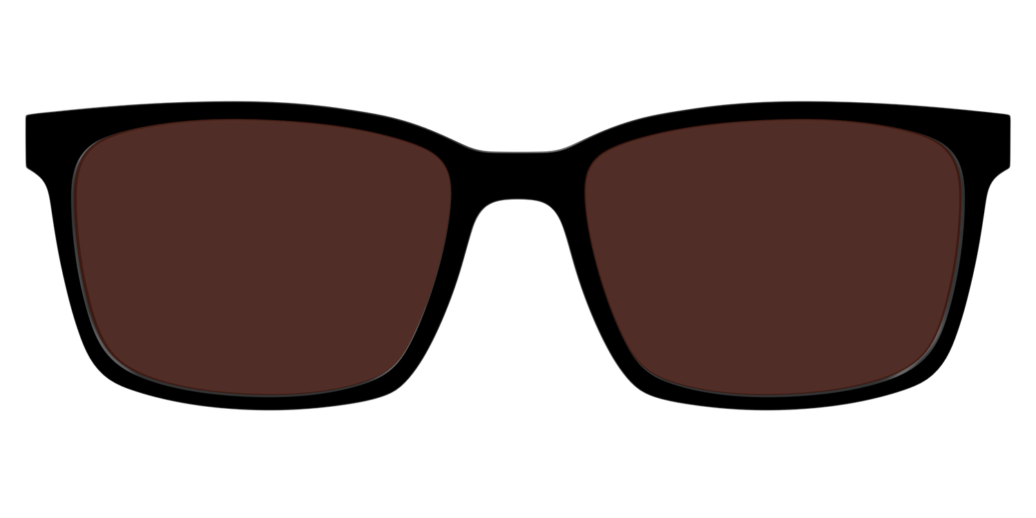 The Black with Brown Golf Lens - Lifestyle Kirby Top Image - Pair Eyewear