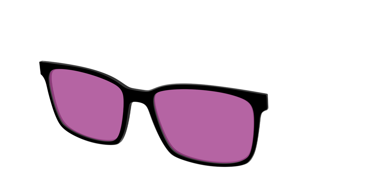 The Black with Violet Golf lens - Angle Top Image - Pair Eyewear
