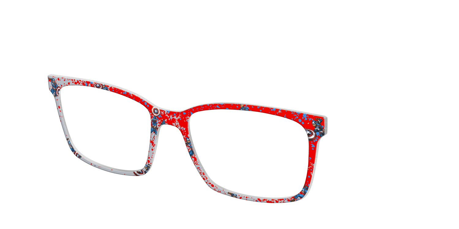 The Captain America Splatter - Angle Top Image - Pair Eyewear