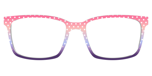 The Coral to Lilac Gradient Polka Dot - Kirby Top - Pair Eyewear