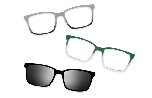 Crystal Clear Silver Metal - Set - Pair Eyewear