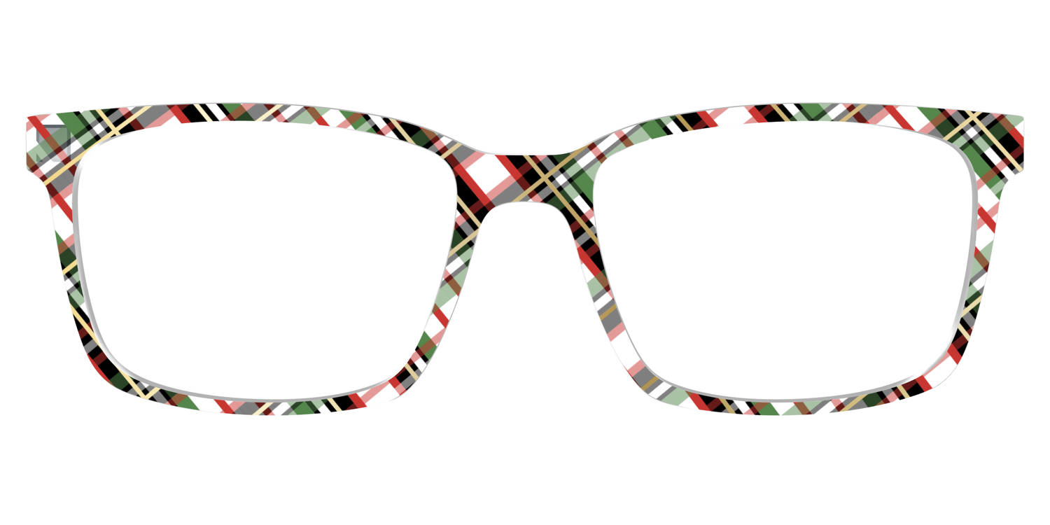 The Evergreen Plaid with Foil Crystal - Lifestyle Kirby Top Image - Pair Eyewear