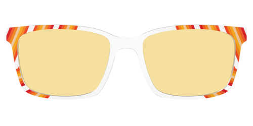 The Groovy Stripes with Citrine Yellow Lens - Kirby Top - Pair Eyewear