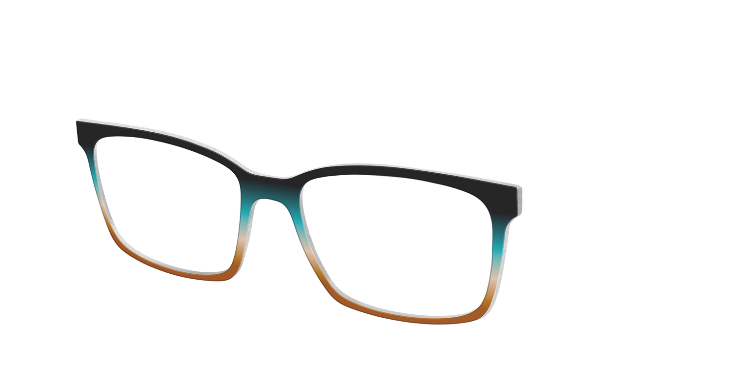 The Onyx to Rust Gradient - Angle Top Image - Pair Eyewear