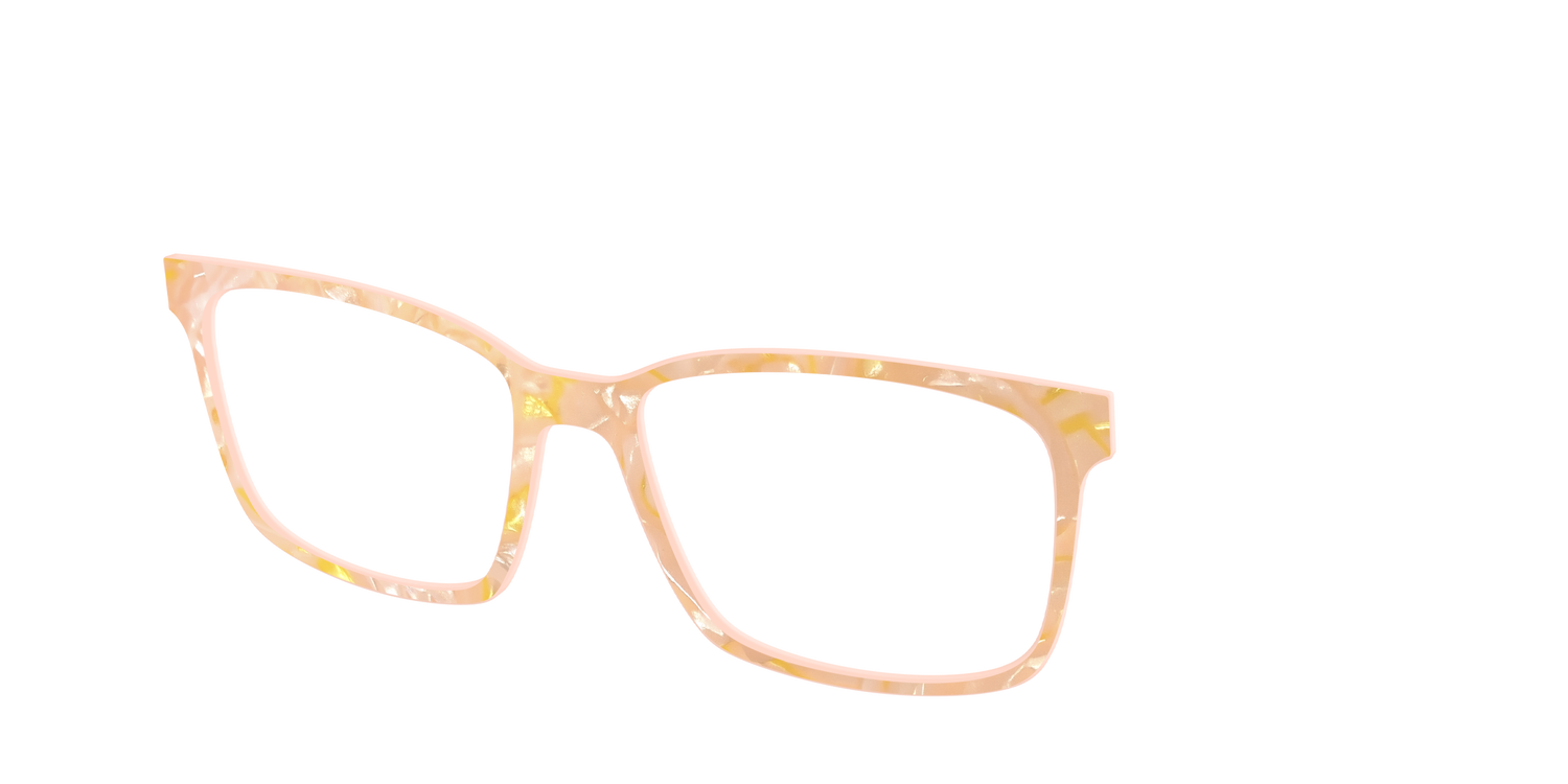 The Peach Creamsicle Pearl Marble - Angle Top Image - Pair Eyewear