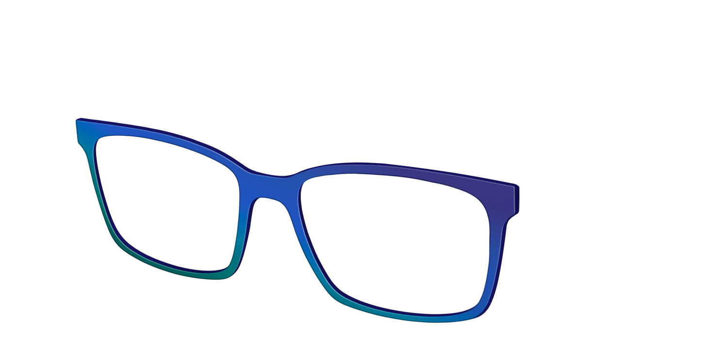 The Peacock Ombre - Angle Top Image - Pair Eyewear