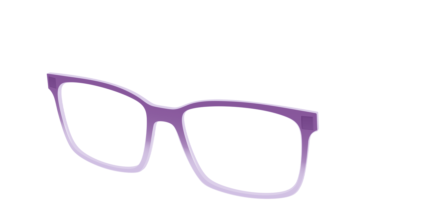 The Plum to Lilac Gradient Crystal - Angle Top Image - Pair Eyewear