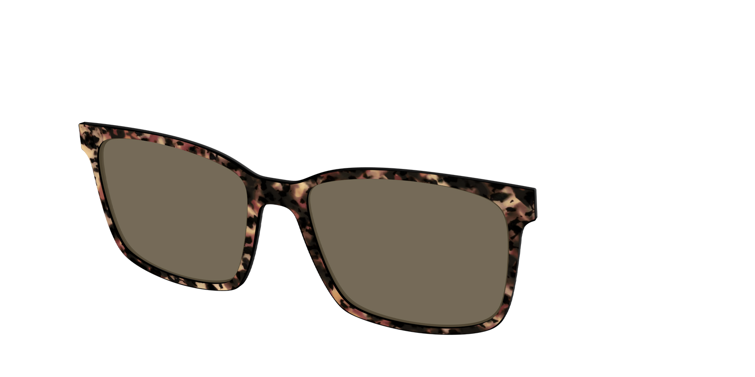 The Polarized Sienna Tortoise Sun Top - Angle Top Image - Pair Eyewear