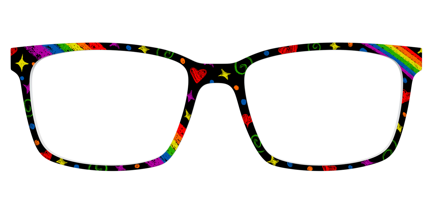 The Rainbow Chalk Doodles - Lifestyle Kirby Top Image - Pair Eyewear