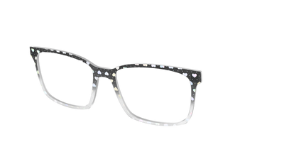 The Rainbow Foil Hearts Gradient Crystal - Angle Top Thumbnail - Pair Eyewear
