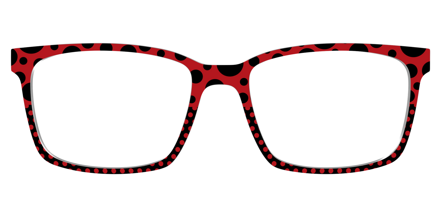 The Red Spotted Split - Lifestyle Kirby Top Image - Pair Eyewear