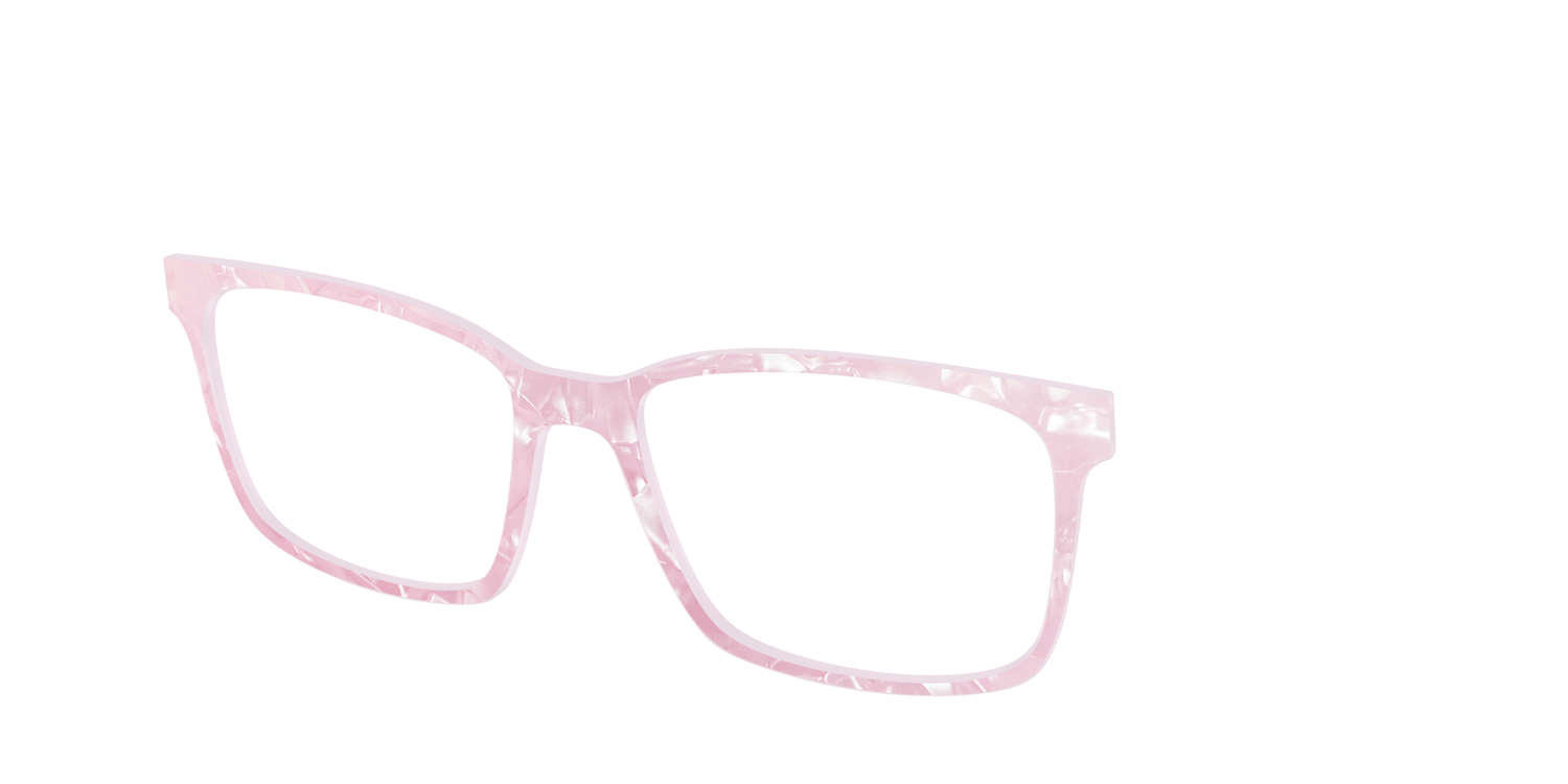 The Rose Quartz Pearl Marble - Angle Top Image - Pair Eyewear