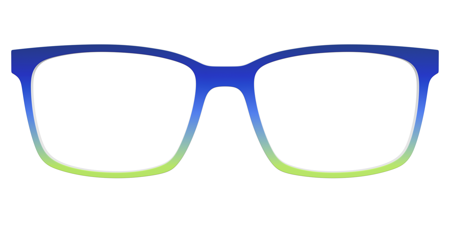 The Sapphire to Chartreuse Gradient - Lifestyle Kirby Top Image - Pair Eyewear