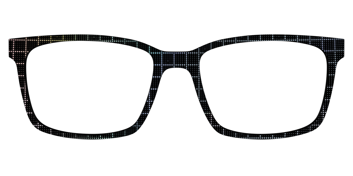 The Silver Iridescent Grid - Lifestyle Kirby Top Image - Pair Eyewear