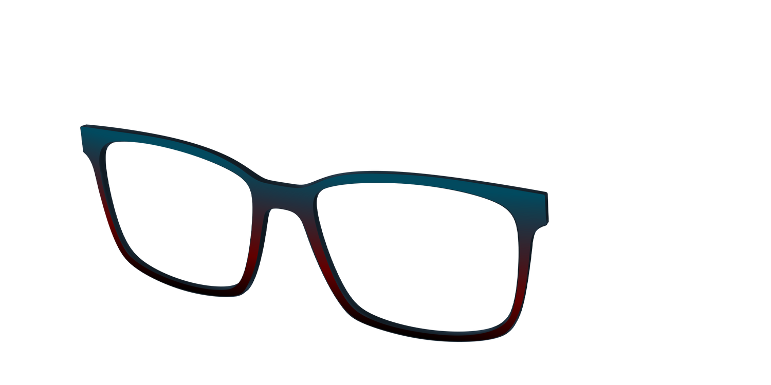 The Teal to Espresso Gradient - Angle Top Image - Pair Eyewear