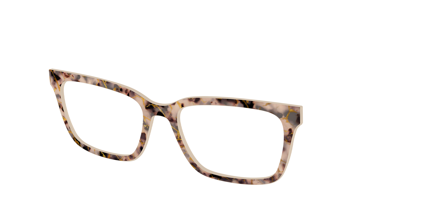 The Almond Tortoise with Gold Streaks - Angle Top Image - Pair Eyewear