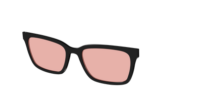 The Black With Coral Pink Lens - Angle Top Thumbnail - Pair Eyewear