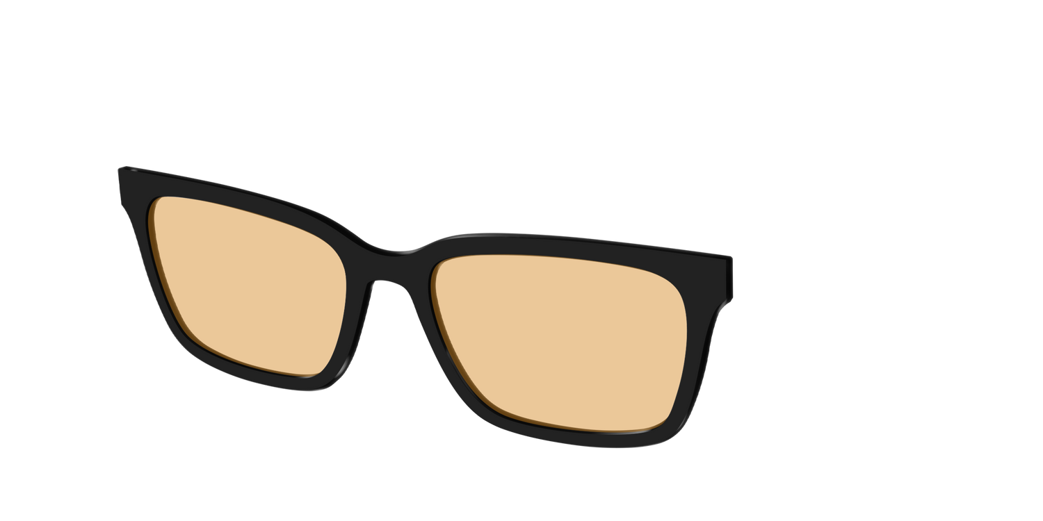 The Black With Umber Brown Lens - Angle Top Image - Pair Eyewear