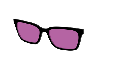 The Black with Violet Golf lens - Angle Top Thumbnail - Pair Eyewear