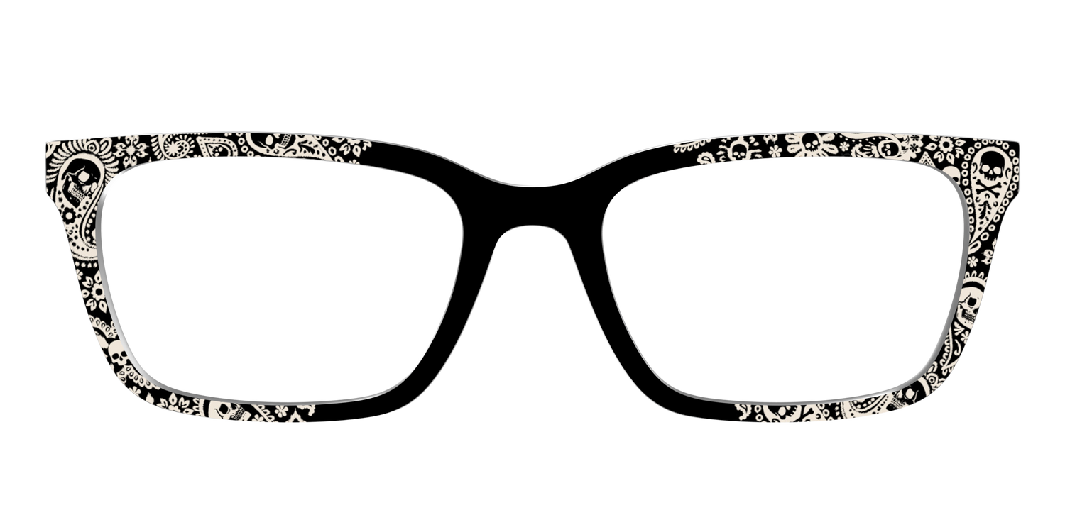 The Bone White Paisley - Front Top Image - Pair Eyewear