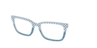 The Cerulean Check Split - Angle Top Thumbnail - Pair Eyewear