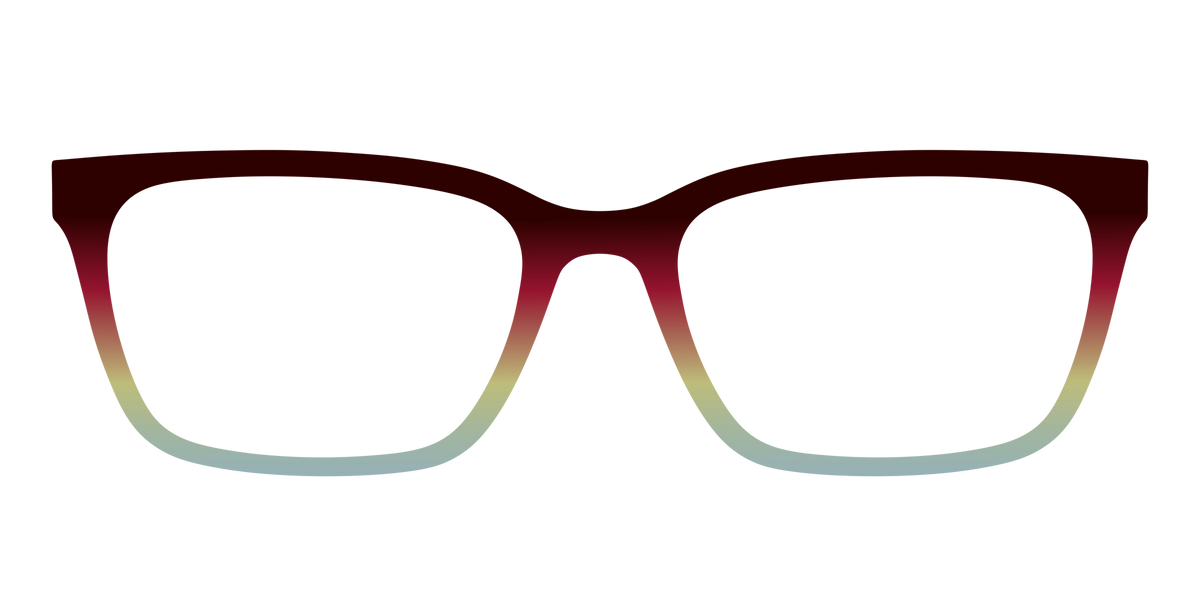 The Cherry to Frosted Mint Gradient - Front Top Image - Pair Eyewear