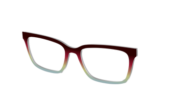 The Cherry to Frosted Mint Gradient - Angle Top Thumbnail - Pair Eyewear