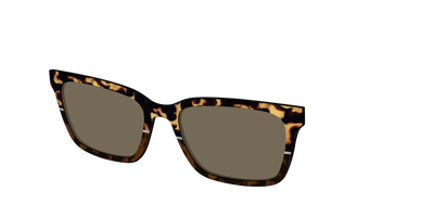The Polarized Chic Tortoise Split Sun Top - Angle Top Thumbnail - Pair Eyewear
