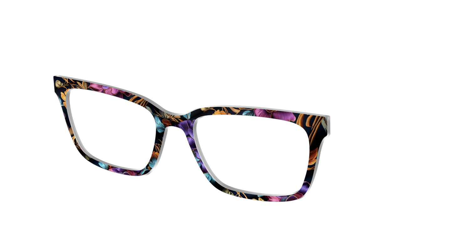 The Crushed Velvet Floral - Angle Top Image - Pair Eyewear