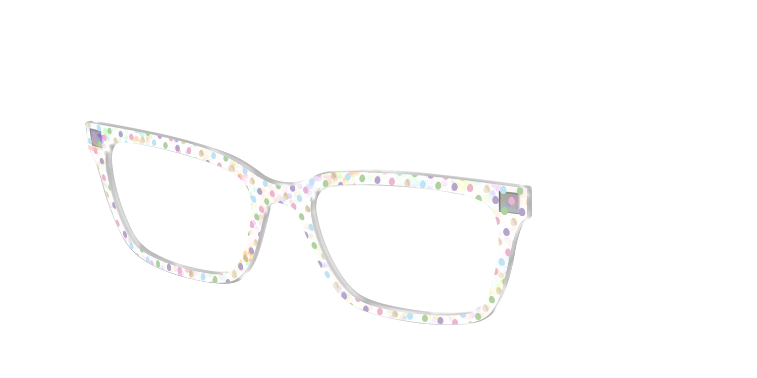 The Egg Polka Dot with Gold Foil Crystal - Angle Top Image - Pair Eyewear