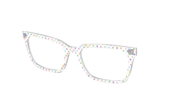 The Egg Polka Dot with Gold Foil Crystal - Angle Top Thumbnail - Pair Eyewear