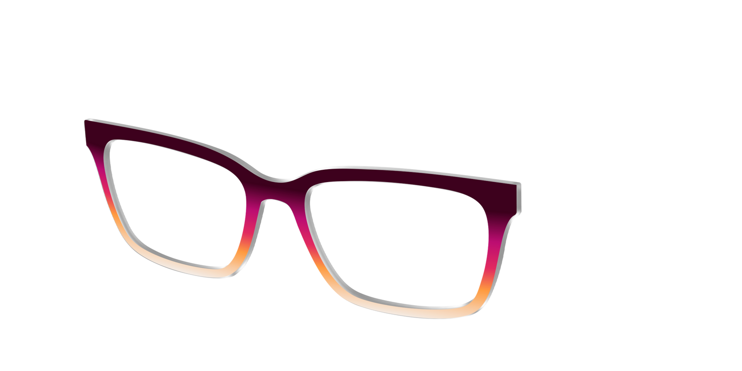 The Ember Gradient - Angle Top Image - Pair Eyewear