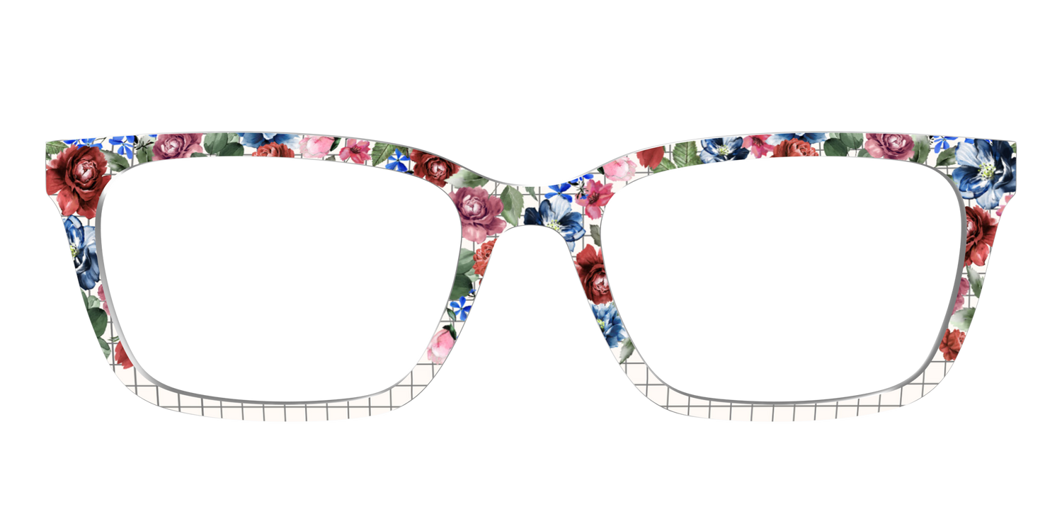 The Graph Paper Floral - Front Top Image - Pair Eyewear