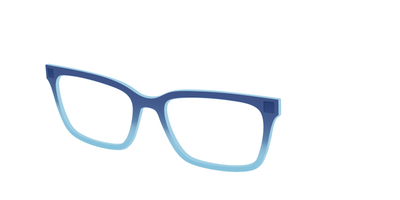 The Indigo to Sky Blue Gradient Crystal - Angle Top Thumbnail - Pair Eyewear