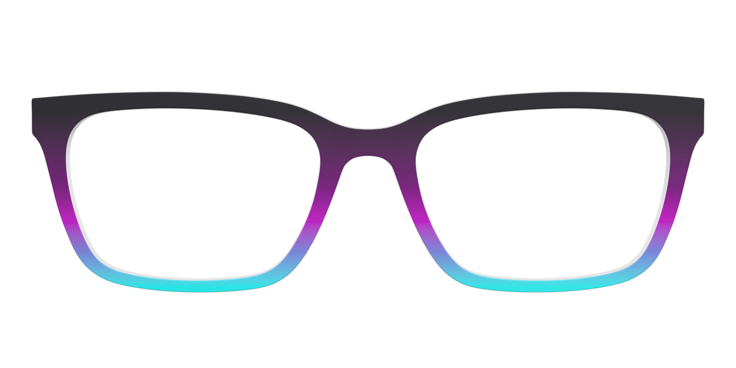 The Licorice to Seafoam Gradient - Front Top Image - Pair Eyewear