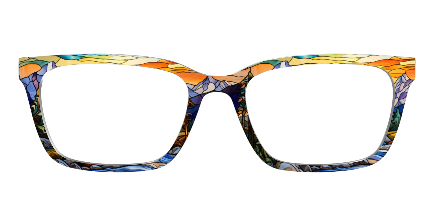 The Mountainscape Stained Glass - Front Top Image - Pair Eyewear