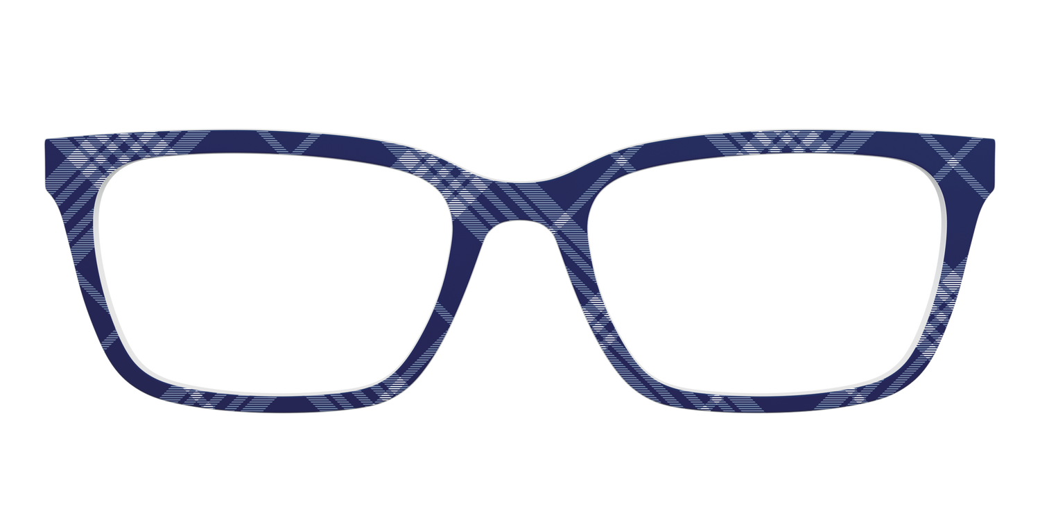 The Navy Twill Plaid - Front Top Image - Pair Eyewear