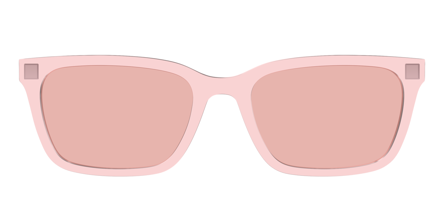 The Pink Crystal With Coral Pink Lens - Front Top Image - Pair Eyewear