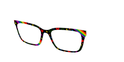 The Rainbow Chalk Doodles - Angle Top Thumbnail - Pair Eyewear