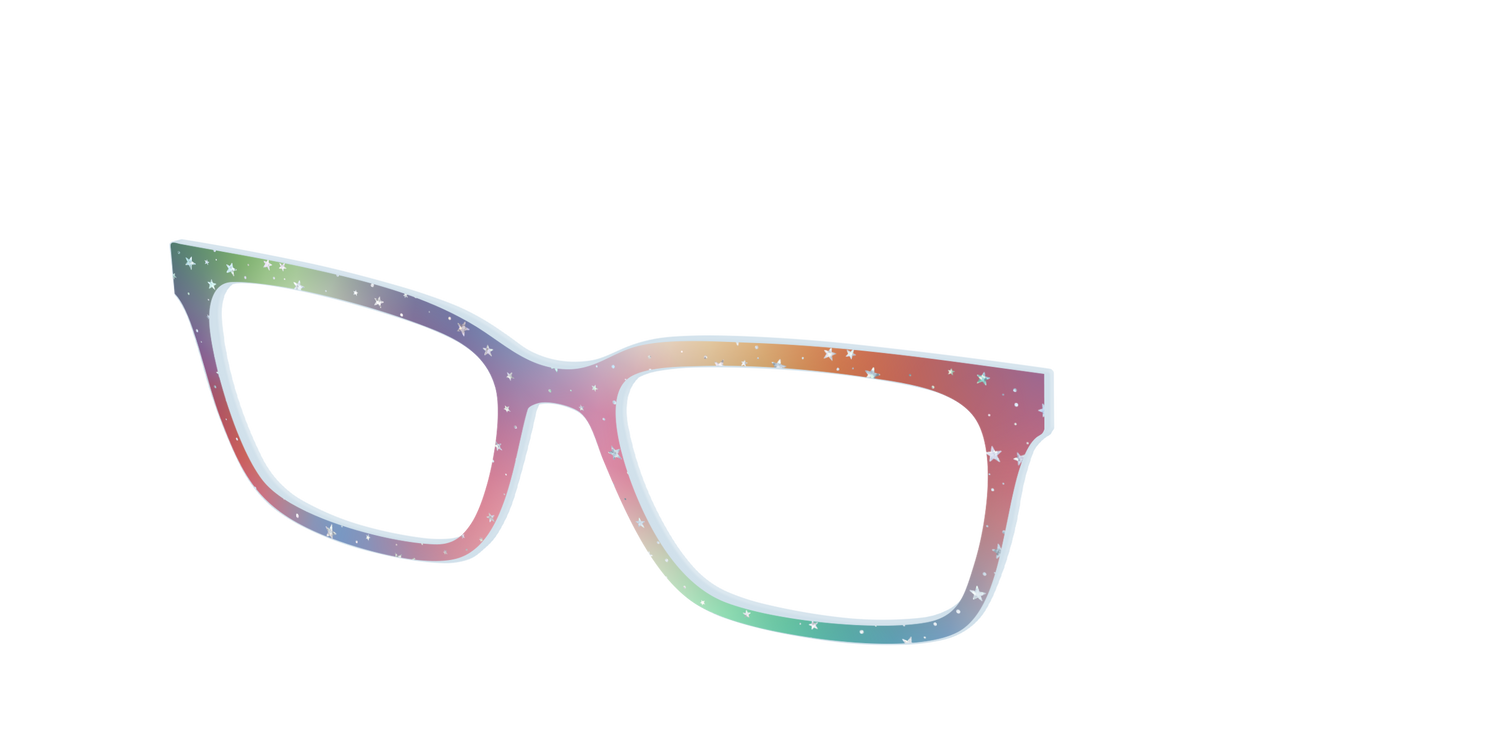 The Rainbow Holographic Celestial - Angle Top Image - Pair Eyewear