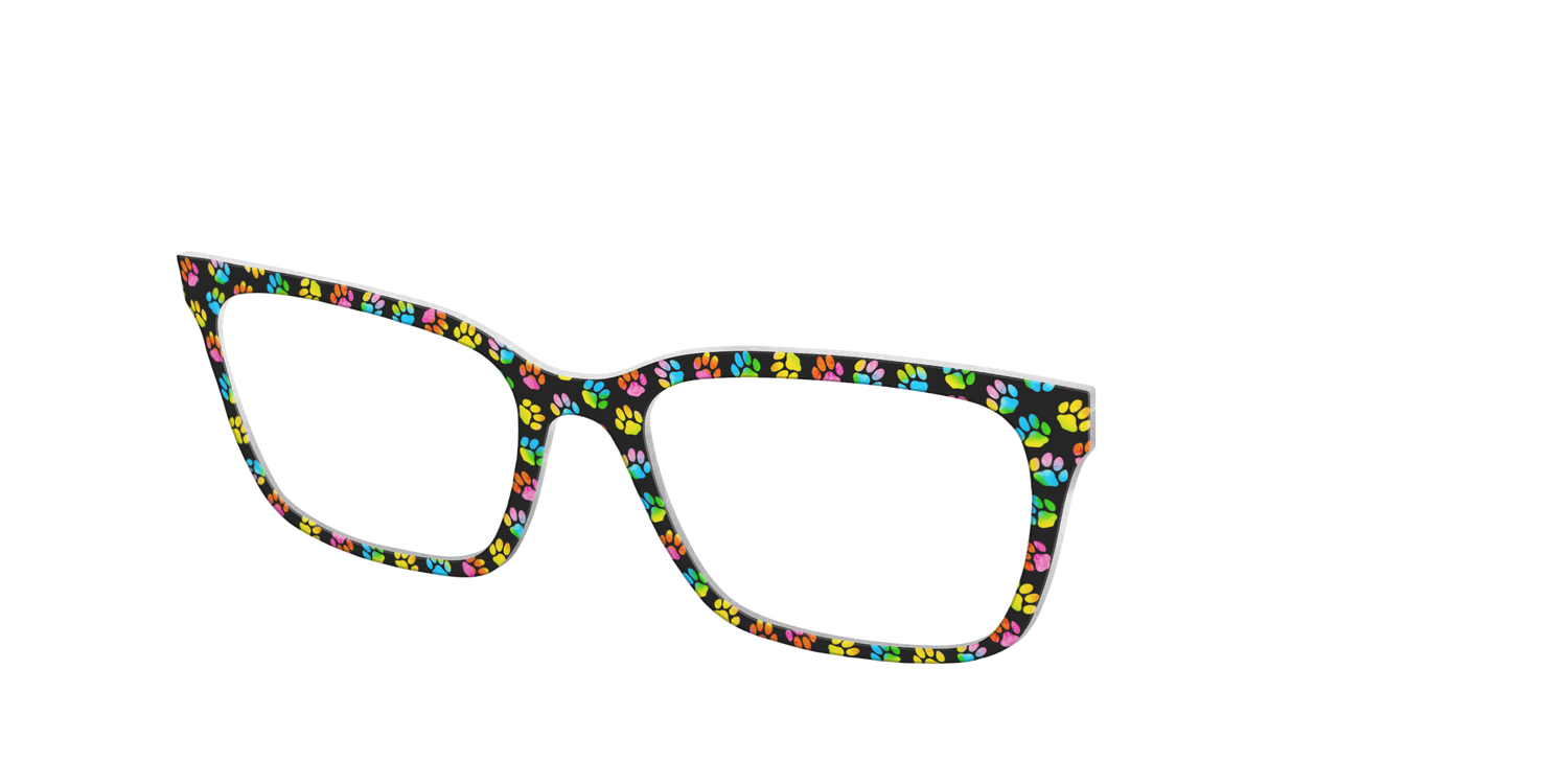 The Rainbow Paw Print - Angle Top Image - Pair Eyewear
