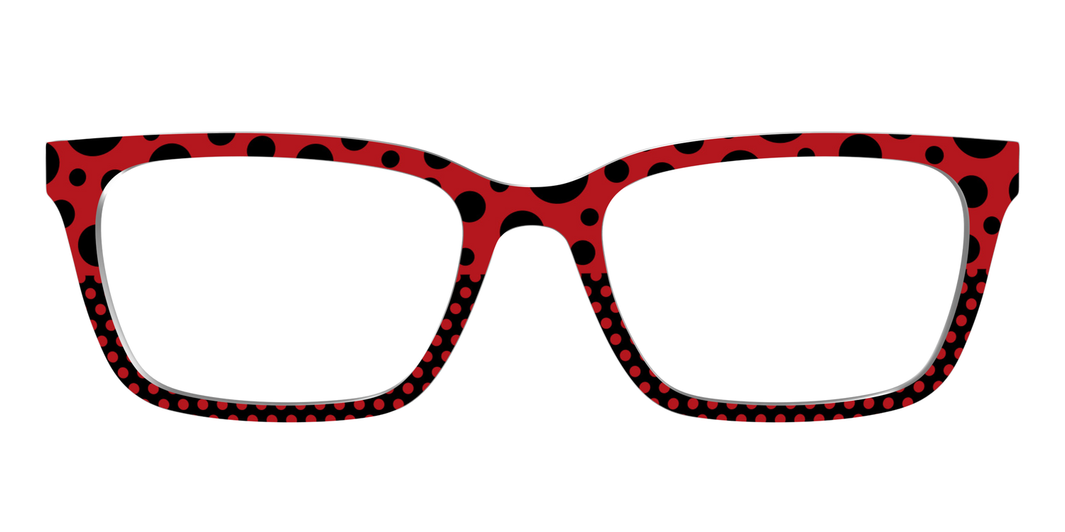 The Red Spotted Split - Front Top Image - Pair Eyewear